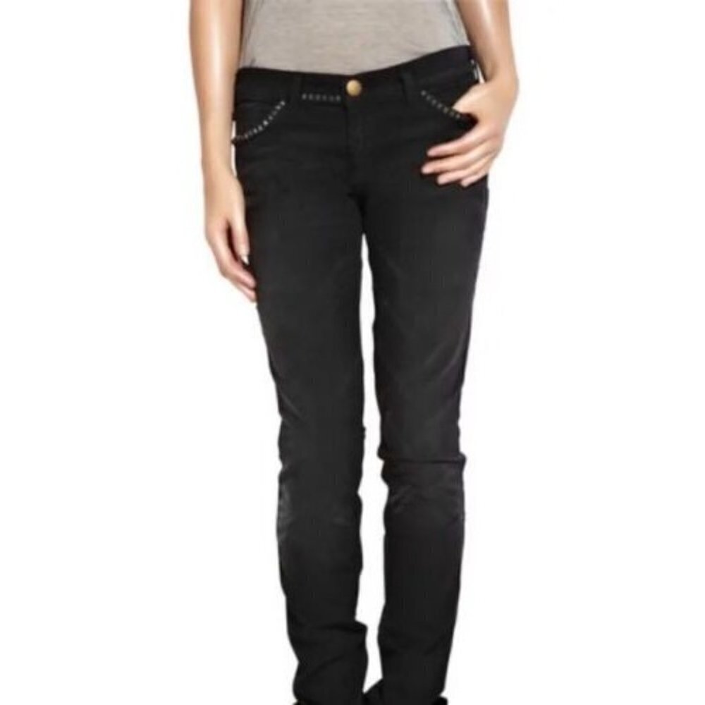 Current/Elliott The Skinny Jean in Midnight with studs, size 24, 33in inseam